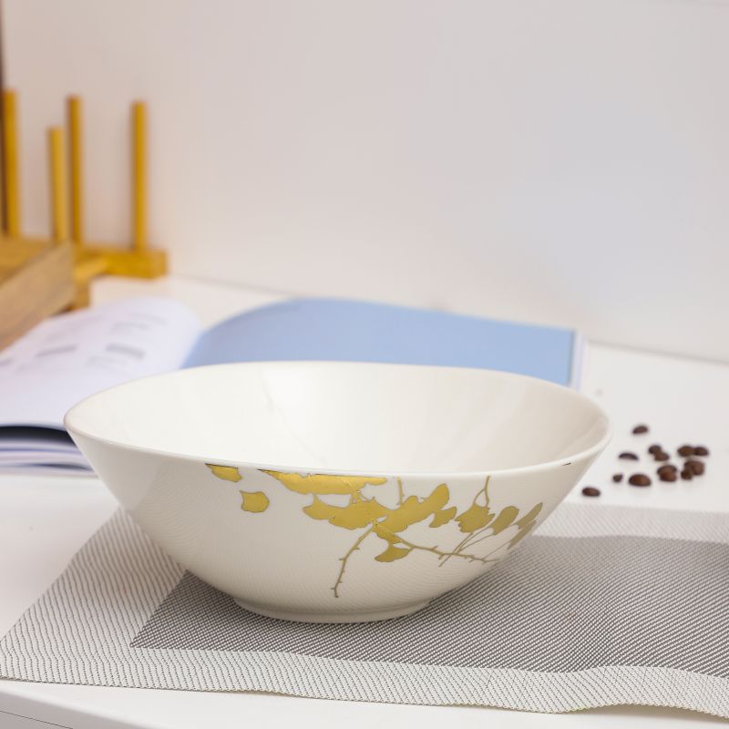 8 Sublimation Ceramic Plate with Light Gold Trim and Rim